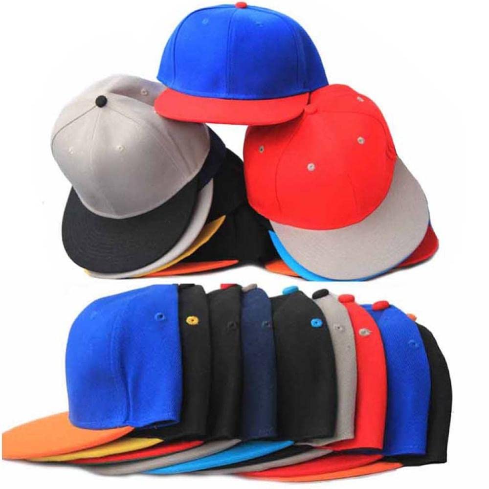 Czapka Z Daszkiem Czapka Z Daszkiem Sun Hat Czapka Turystyczna Płaski Brim Baseball Cap Hip Hop Hip Hop Regulowany Light Board Kolor Dopasowanie Płaski Brim Hat Bboy Hipster Street Dance Cap-Kolorowy