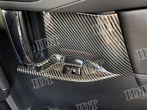 IDT ミニウエス付 30系 アルファード ヴェルファイア カーボン リアパワーウインドウ スイッチカバー インナードアハンドル 2列目 インテリアパネル ダイヤル リング 内装 カスタマイズ パーツ