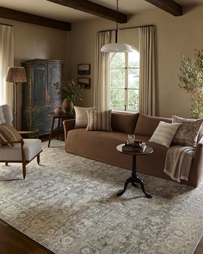 Loloi Amber Lewis Honora Collection HON-02 Slate/Beige 3'-9" x 5'-9" Accent Rug