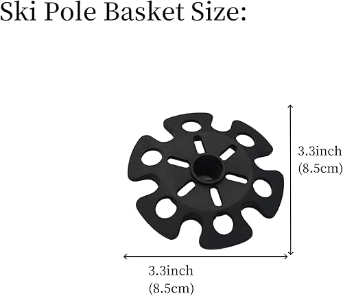 Miniatura 2 de 6 puntas de bastón, puntas de goma de repuesto para bastones, puntas de bastón de senderismo, cestas de caña de senderismo, puntas de bastón de