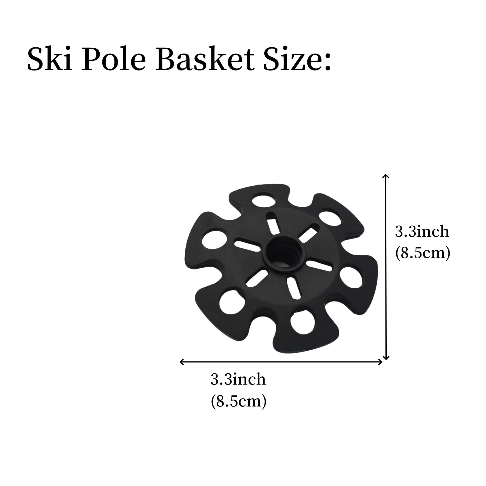 6 Pack Snow Baskets for Trekking Poles,Universal Mud Ski Pole Baskets,Replacement Accessory for Ski Pole Tips, Walking Sticks, Hiking Poles,Trekking Poles