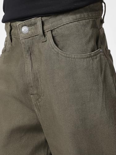 Image of Urbano Fashion Men's Loose Mid Rise Baggy Fit Washed Jeans Non-Stretchable