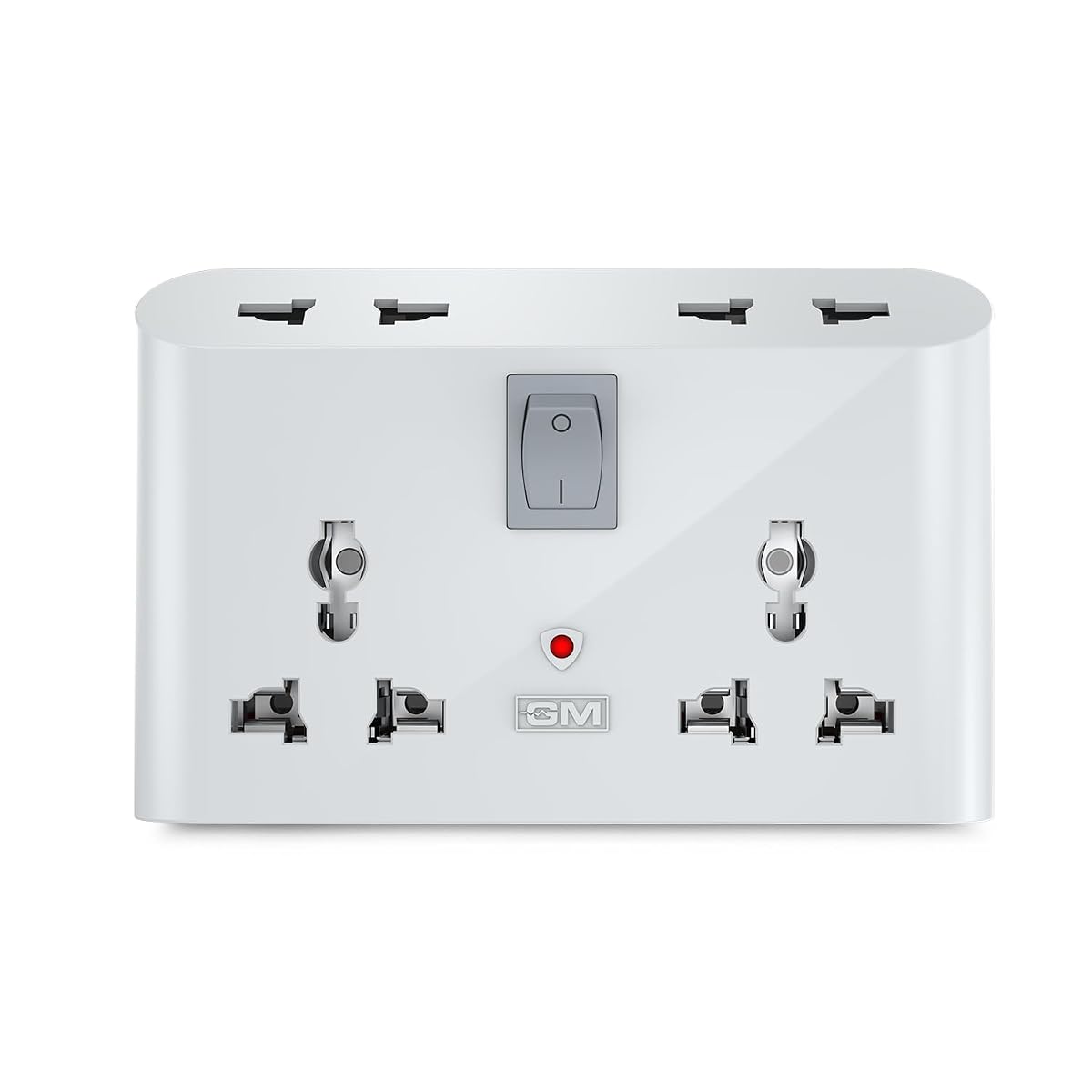 GM 3019 3 Pin Universal Multi Plug Travel Adaptor with 6 AMP for Home