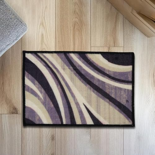 Image of HUES & SHADES Coir Door Mat for Outdoor Entrance - [37 x 57 cm] | Natural Coconut Fiber Brush Mat for Shoes Cleaning, Heavy Duty Non-Slip Doormat for Front Porch, Patio, Entryway (Mystic Waves)