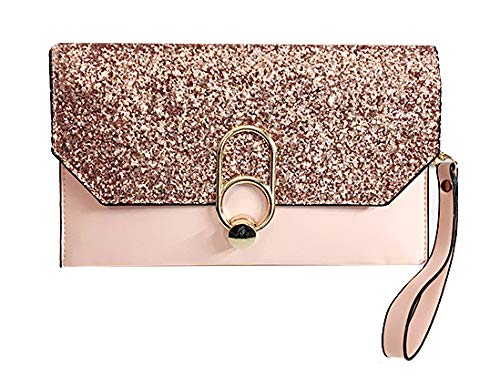 GulfDealzWomen's Wallet Clutch Arrival Fashion, Aritifical Leather - Pink