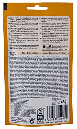 Vitakraft Treaties Minis Lachs&Omega 3 8X 48g & Hundesnack, Snack-Häppchen, Idealer Trainingssnack, Boony Bits, 6er Pack (6 x 55g)