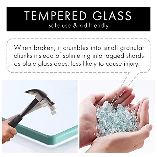 Kes Bathroom Shelf 19.6 Inch Rectangle Floating Glass Wall Shelf Tempered Glass Matte Black Finish, Bgs3201-Bk #TOP5