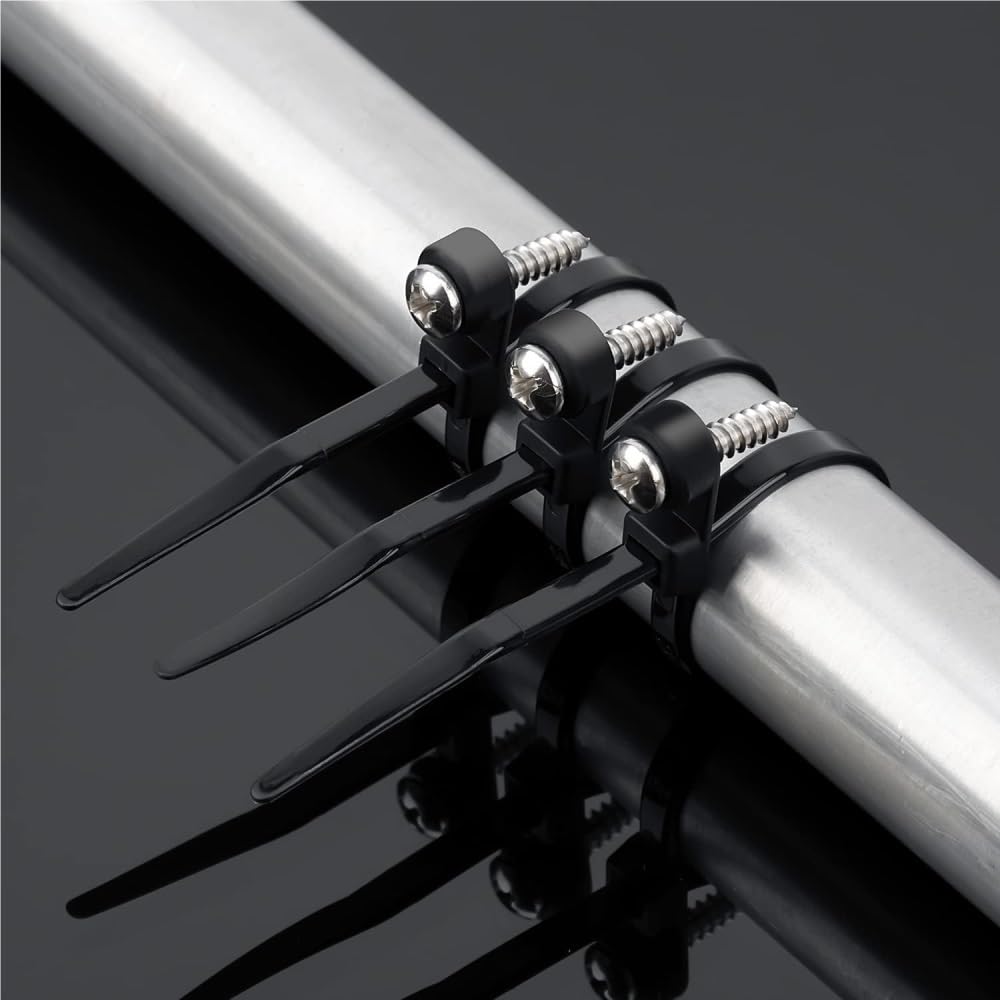 100/200/300/500/1000 fascette stringicavo con foro per vite, riutilizzabili, fisse, in nylon, autobloccanti, per ufficio, colore bianco, 500 pezzi
