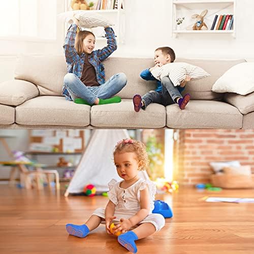 ELUTONG Anti-Skid Socks Trampoline Socks for Kids 6 Pairs Non Slip Bounce House Non Slip Socks for Teenagers 3 51Ta0RC0VaL. AC