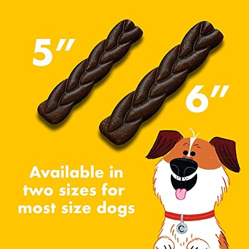 Chewsday 6-Inch Dog Chew Braids, Made in The USA, All Natural Rawhide-Free Highly-Digestible Treats, Chicken Delight - 14 Count