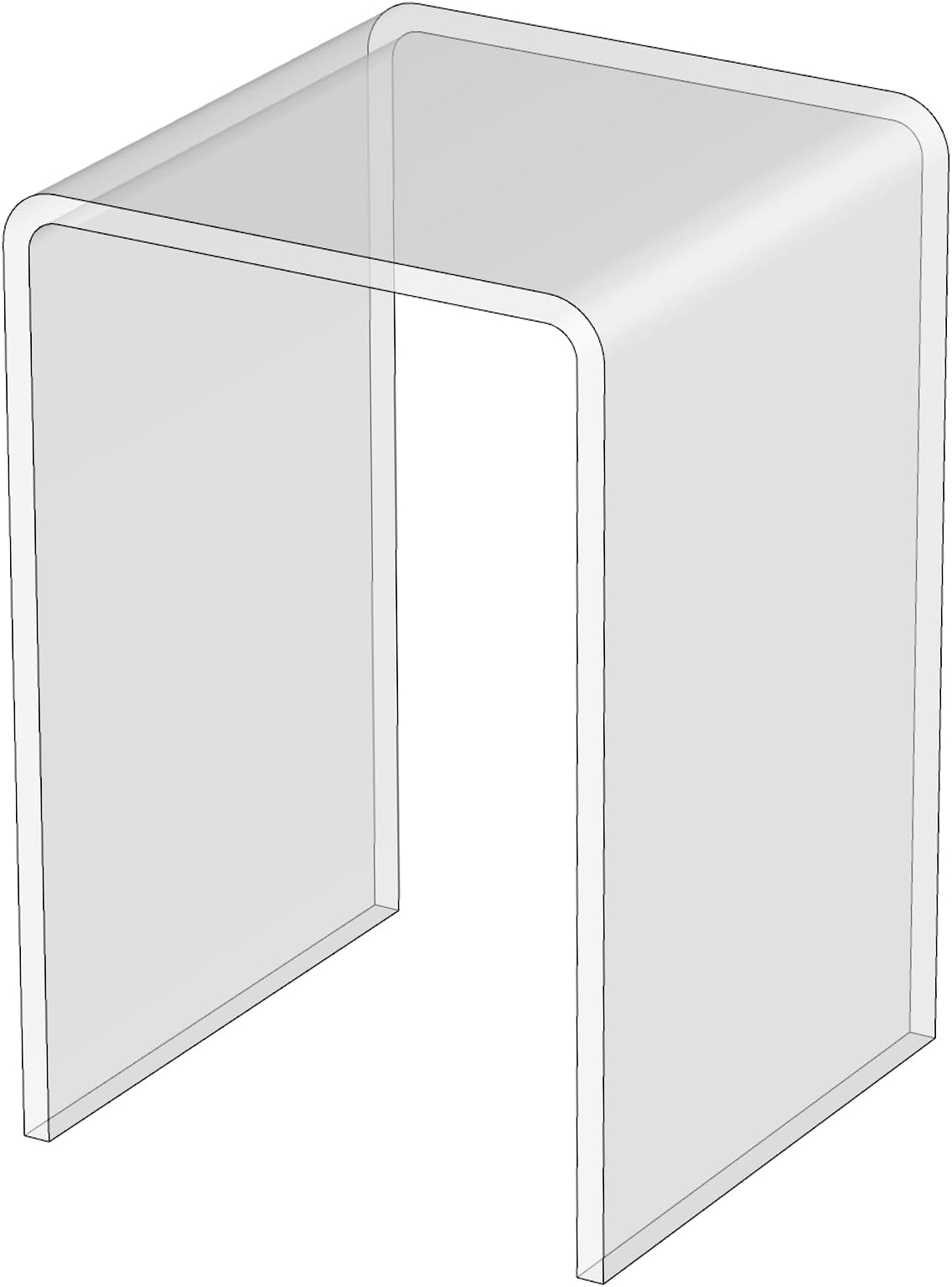 Clear Acrylic Display Risers- Premium Shelf Riser Display Stands and Plinths - Hoverstand- Made in UK (10cm*10cm*15cm, Max Load 3.5kg)