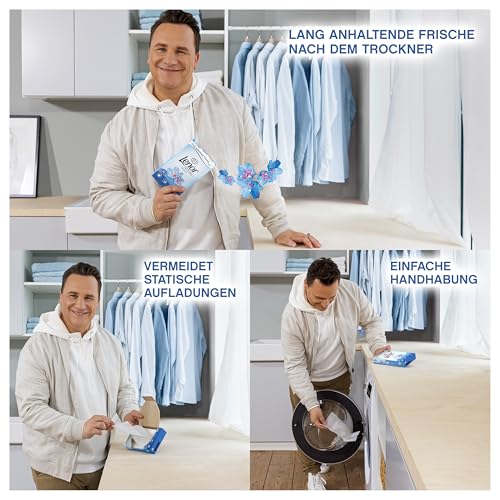 Lenor Trocknertücher, 34 Stück, Aprilfrisch – knitterfreie & frische Wäsche, Lenor Apriflrisch mit Frühlingsblumenduft