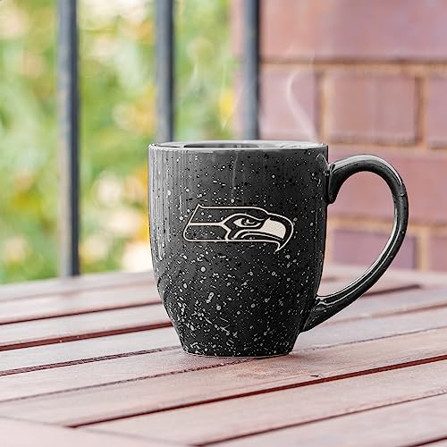 Image of Rico Industries NFL Football 16 oz Team Color Laser Engraved Speckled Ceramic Coffee Mug