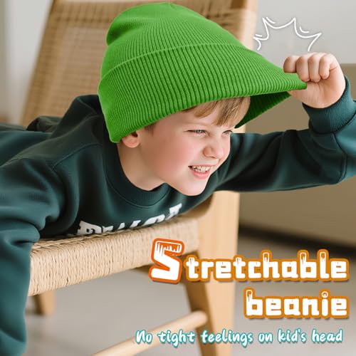 Image of ZOORON Kids Beanie Boys Girls Beanies Children Winter Hats Children Knit Warm Caps Kids Soft Beanie Cap