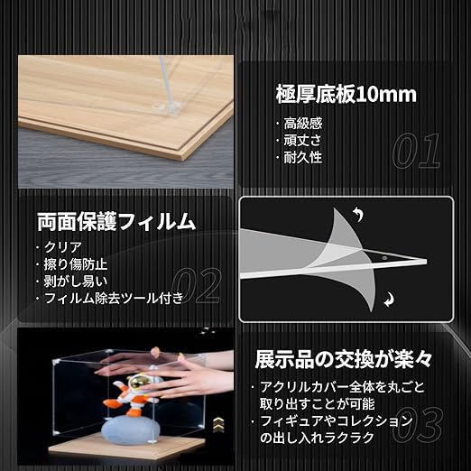 Amazon | CCGSDRH ﻿【選べる726サイズ】フィギュアケース UVカット