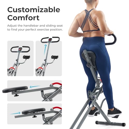 Sunny Health & Fitness Smart Hydraulic Row-N-Ride Squat Assist Trainer - image 6