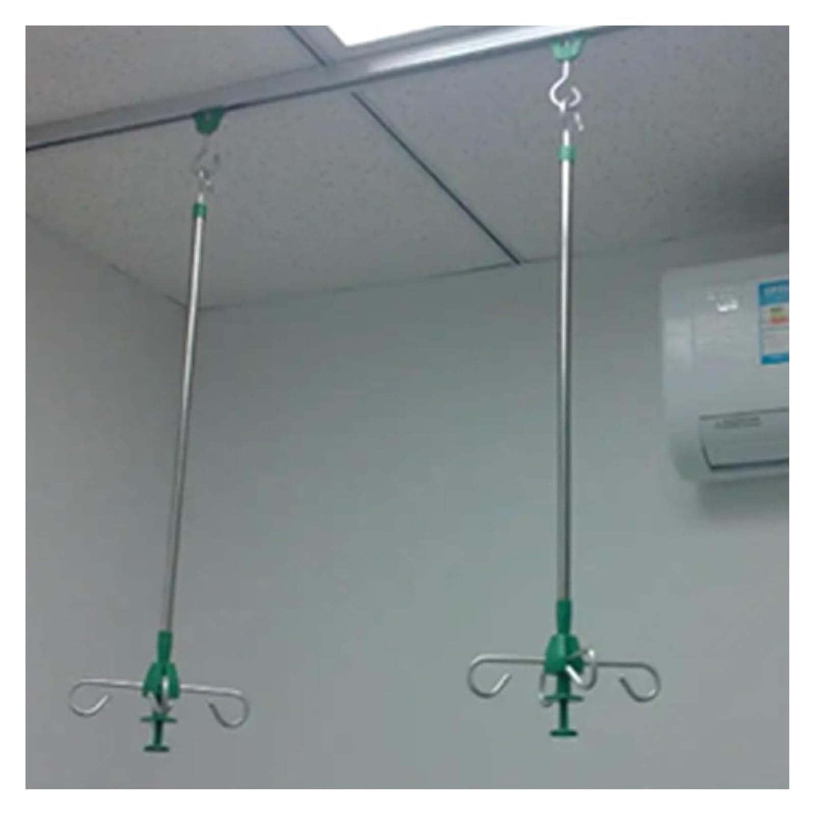 Asta portaflebo portatile con asta portaflebo con puleggia for pareti a soffitto Asta portaflebo sospesa regolabile in altezza for ospedale(1m)