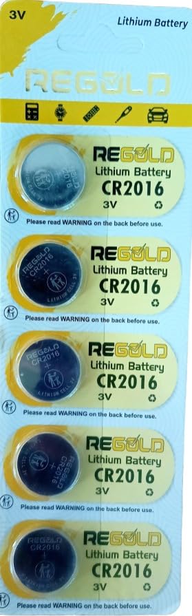 MICROUSB Compatible with Regold Cell CR2016 Lithium Coin Button Cr2016 Battery 3v, Suitable for Scales Wearables & Medical Devices Freshly Packed (Pack of 3) (Pack of 5) (Pack of 3)