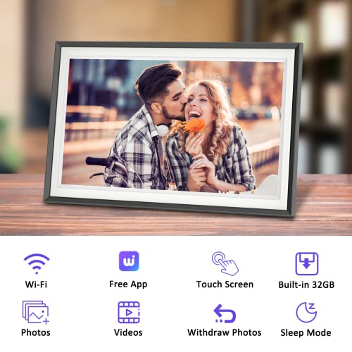Sammix Digital Picture Frame 15.6 Inch 32Gb Large Wifi Digital Photo Frame, 1920 * 1080 Ips Fhd Touch Screen, Auto-Rotate, Wall-Mounted, Easy To Share Photos Via App, Gift For Family #TOP2