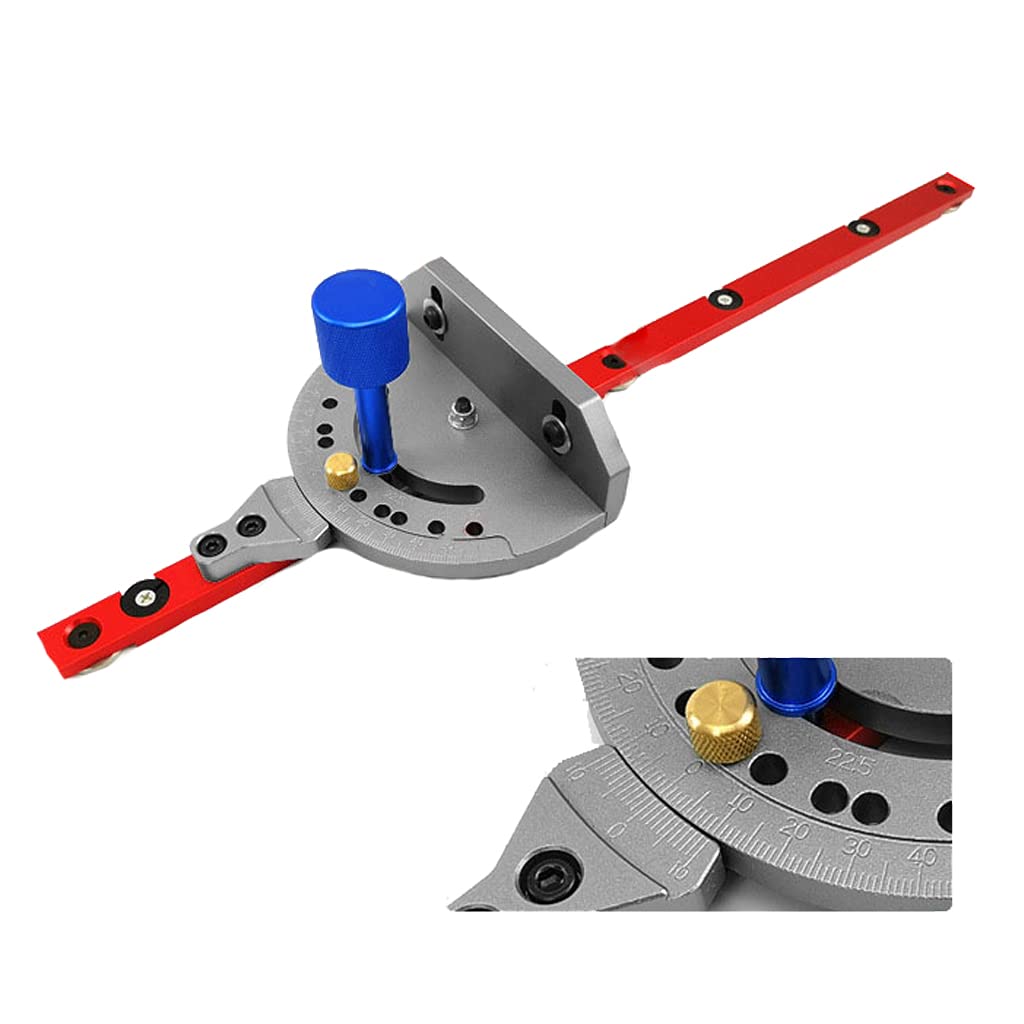 Regla de mesa de carpintero con valla de 400 mm y tope ajustable, adecuada para banda de mesa de acero