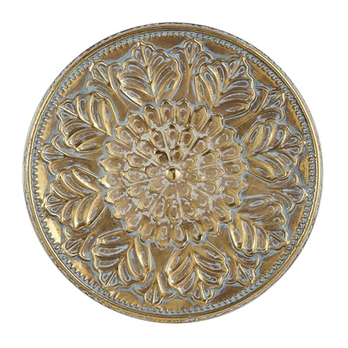 Deco 79 Metal Plate Home Wall Decor Wall Sculpture with Embossed Details, Wall Art 30