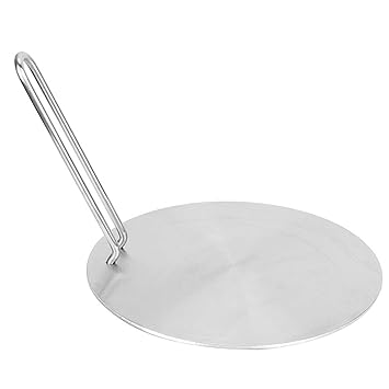 Heat Diffuser, Practical Heat Diffuser Plate, Durable Stainless Steel Multipurpose Fast Conducting Induction Cooker for Glass Cooktop(22cm)