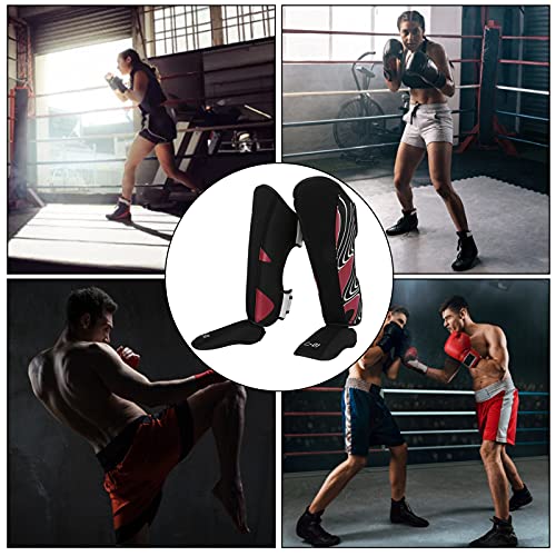 KIMISS Ochraniacze na Golenie BN FIGHT do Kickboxingu, Muay Thai i Sandału - Profesjonalny Sprzęt Ochronny dla Dorosłych - Pogrubiona, Blezerowa Konstrukcja Kostki Ulepsz Swój Trening i Sporty Walki