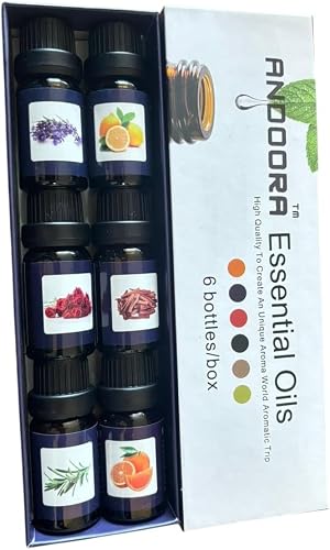 Pure Aroma Fragrance Essential Oil for Air Humidifier, 6 Bottles