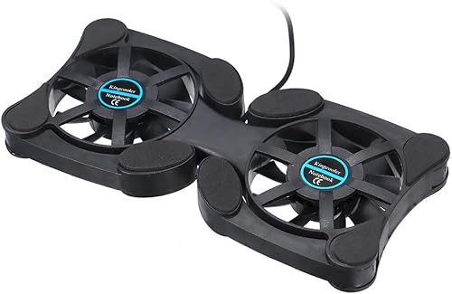 Miniatura 8 de QUZHI Mini portátil plegable plegable USB ventilador dual enfriador almohadilla de enfriamiento para PC portátil portátil 7