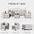 JMGJOY 7 Pieces Outdoor Patio Furniture Set, Rattan Sectional Sofa, Conversation Set with Waterproof Cushion and Coffee Table, for Deck, Backyard, Garden, Field Gray