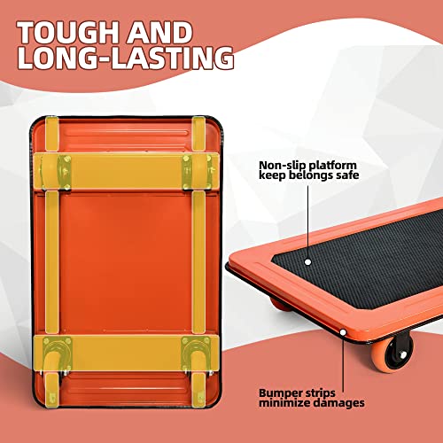 Platform Truck Heavy Duty Cart,1100Lbs Hand Truck Push Cart Dolly with 5'' 360 Degree Swivel Wheels for Loading and Storage 36x24Inch