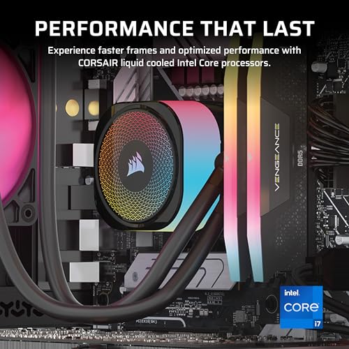 Image of Corsair Vengeance i7500 Gaming PC - Liquid Cooled Intel Core i7-14700KF CPU - NVIDIA GeForce RTX 5070 GPU - 32GB Vengeance RGB DDR5 Memory - 1TB M.2 SSD - Black