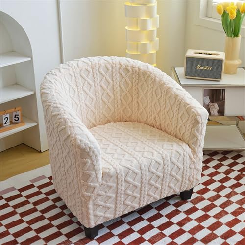 Hearda Housse Fauteuil 1 Place, Jacquard en Peluche Extensible Housse Fauteuil, Housse Fauteuil Club, Housse Fauteuil Cabriolet, Lavable Housse de Canapé,...