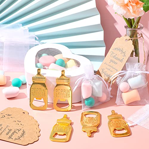 Chengu Popping Bottle Openers Baby Shower Return Favors For Guests Bottle Opener Decorations And Souvenirs With Organza Bags Thank You Tags For Theme Party Favors thumb #2