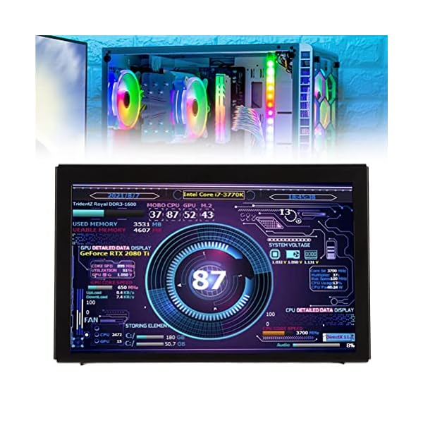 Computer Temp Monitor, 5in IPS Screen PC CPU GPU Data Monitor Multi System Support DIY Theme USB Mini Screen for AIDA64 Sensor Panel Display for Raspberry Pi for Linux for - Image 4