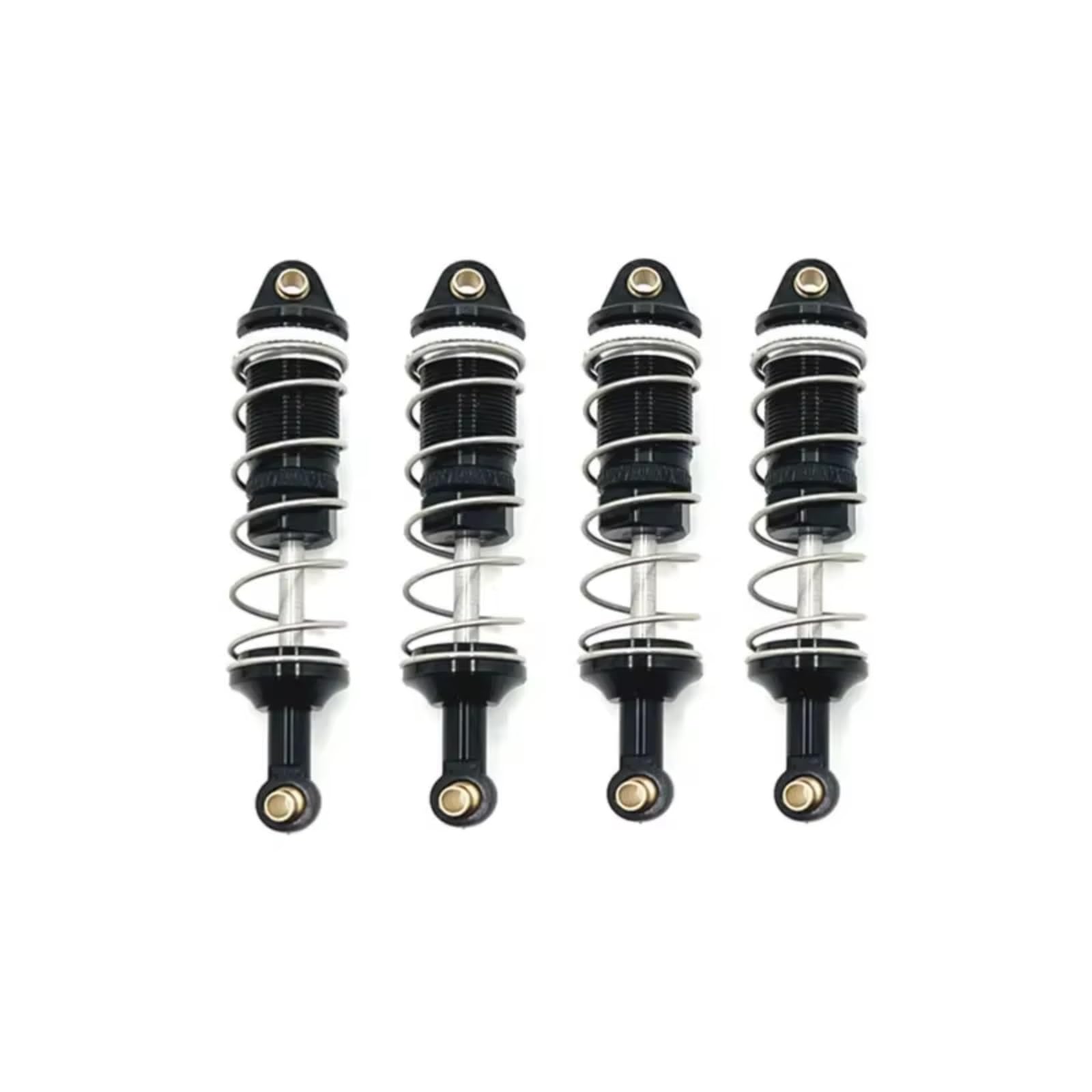 Amortiguadore Coche RC para LC PTG-2 PTG-2R Op 1/10 4 Piezas Amortiguadores Hidráulicos Delanteros Y Traseros De Metal para Coche RC Modelo Crawler Accesorios Mejoras Reemplazo Y Uso(Black)