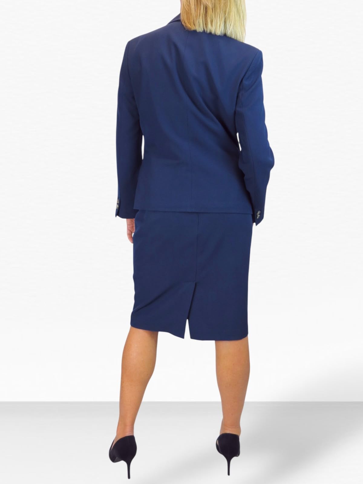 Paulo Due Completo da Donna in 2 Pezzi, Giacca E Gonna, Completamente Foderato, Lavabile, per Occasioni Serali, Ufficio E Lavoro