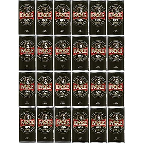 24 Dosen Faxe Strong a 1 Liter 10% vol. Dänisches Starkbier inklusive EINWEG Pfand Cover