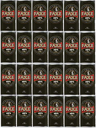 24 Dosen Faxe Strong a 1 Liter 10% vol. Dänisches Starkbier inklusive EINWEG Pfand