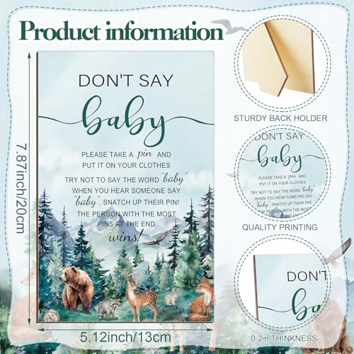 Image of Patelai 321 Pcs Adventure Awaits Baby Shower Decorations Let The Adventure Begin Baby Shower Games 5 Set Don't Say Serve 50 Guests for Forest Mountain Wilderness Gender Reveal Birthday Party Supplies