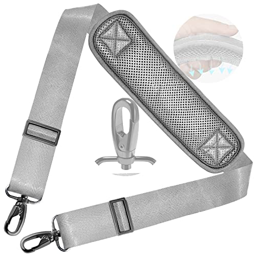 Image of ZINZ Shoulder Strap 78 inch Universal Handbag Strap with Ultra-thick Fixed Padded and Dual Balanced Adjustable Buckles Shoulder Crossbody Strap for Briefcase Messenger Bag Laptop bag Luggage,Gray