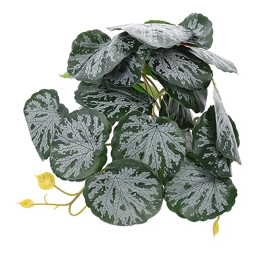 VICASKY Decorative Reptile Plant Vivid Terrarium Decor for Reptile Boxes for Turtles Lizards Frogs Easy to Install with Base Adds to Your