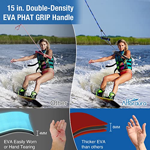 Image of Affordura Wakeboard Rope with Dual Handles, 75 FT 4-Section