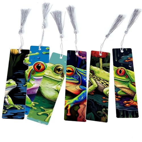 Marque-pages grenouille à pompons pour livre et lecture ludique