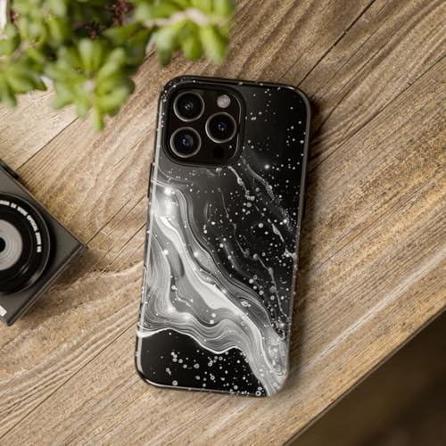 Coque iPhone 16 Pro Max galaxie noir et blanc rigide - 4