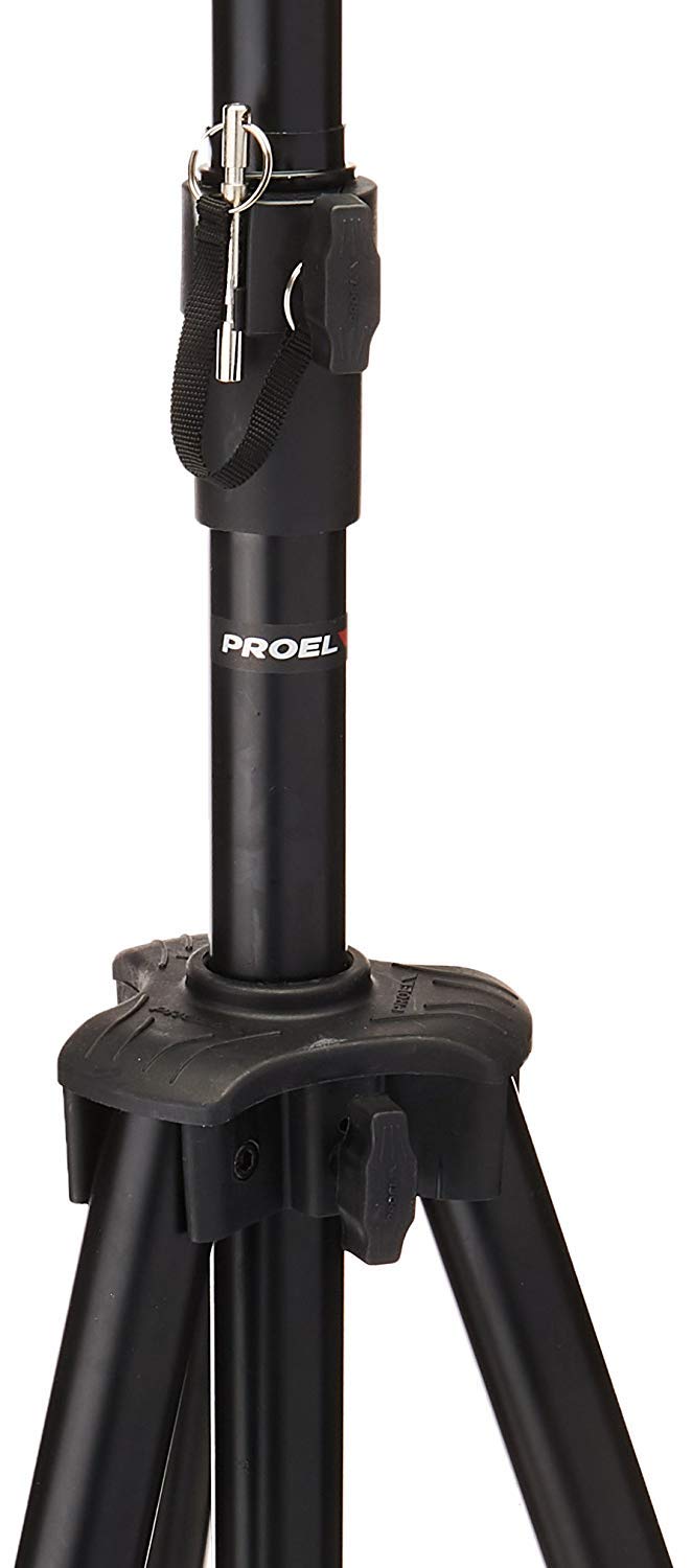 Proel FRE300BK - Supporto Stativo in Alluminio per sostenere Diffusore Casse Audio, Nero Opaco.