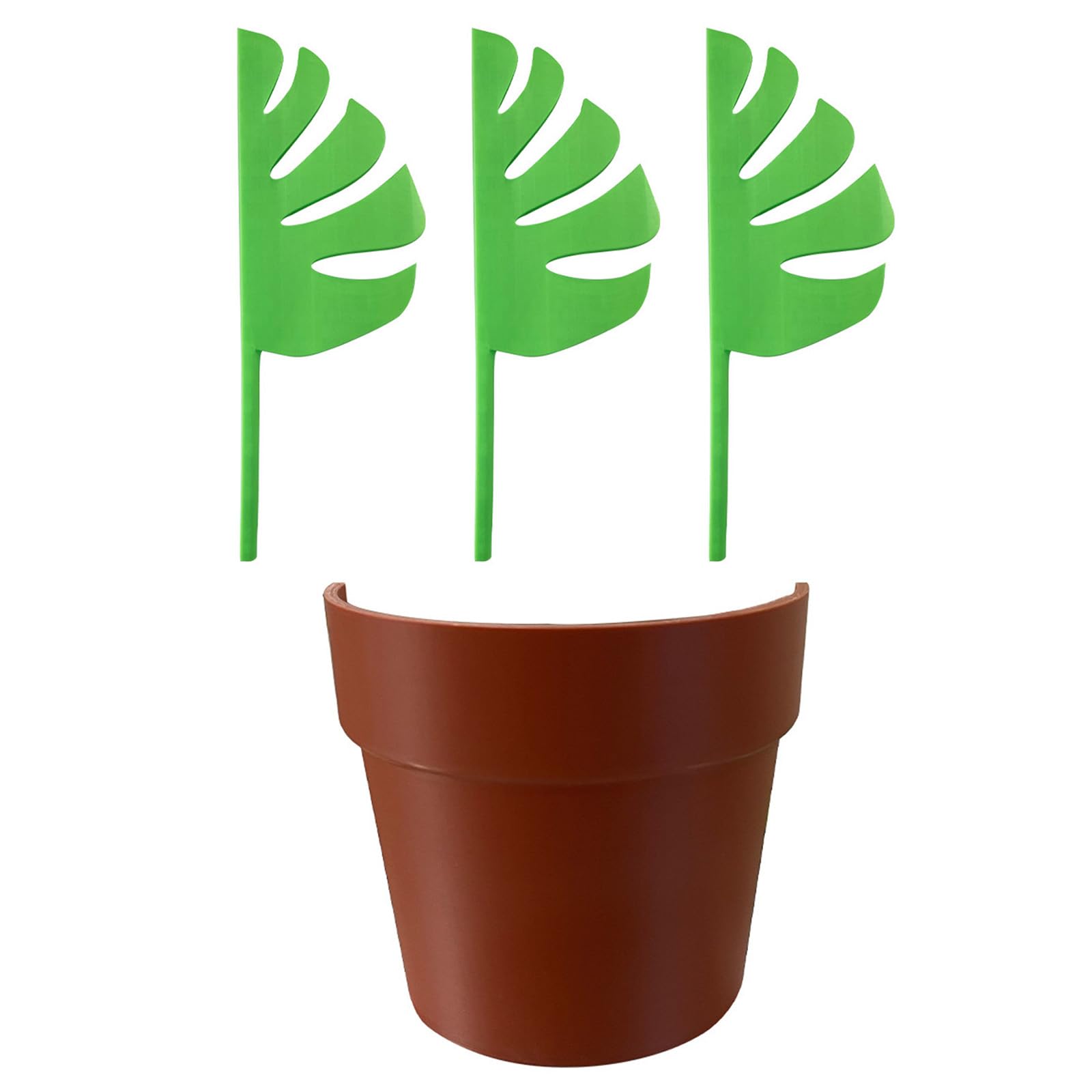 Functional Bathroom Organizers with Monstera Design Glasses Mounted Toothbrush Holder and Accessory Storage Bathroom Organizers
