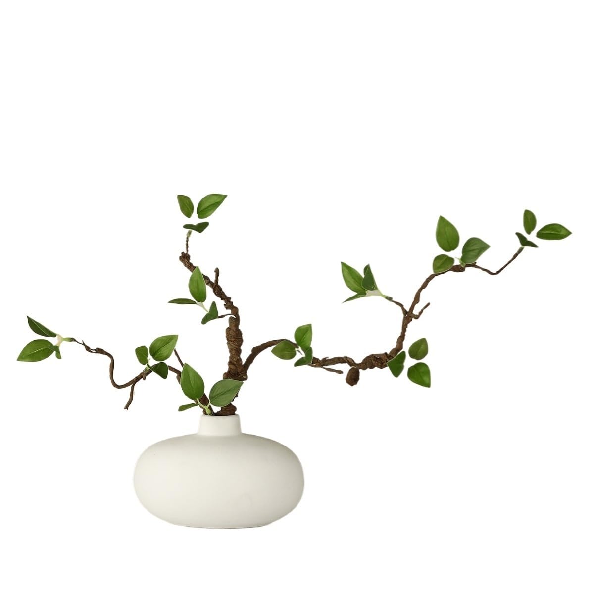 Bx9rE7tK3g Faux Flowers with Vase Simulation Greenery Fake Flower Arrangement Living Room Decoration Ceramic Vase Artificial Flowers