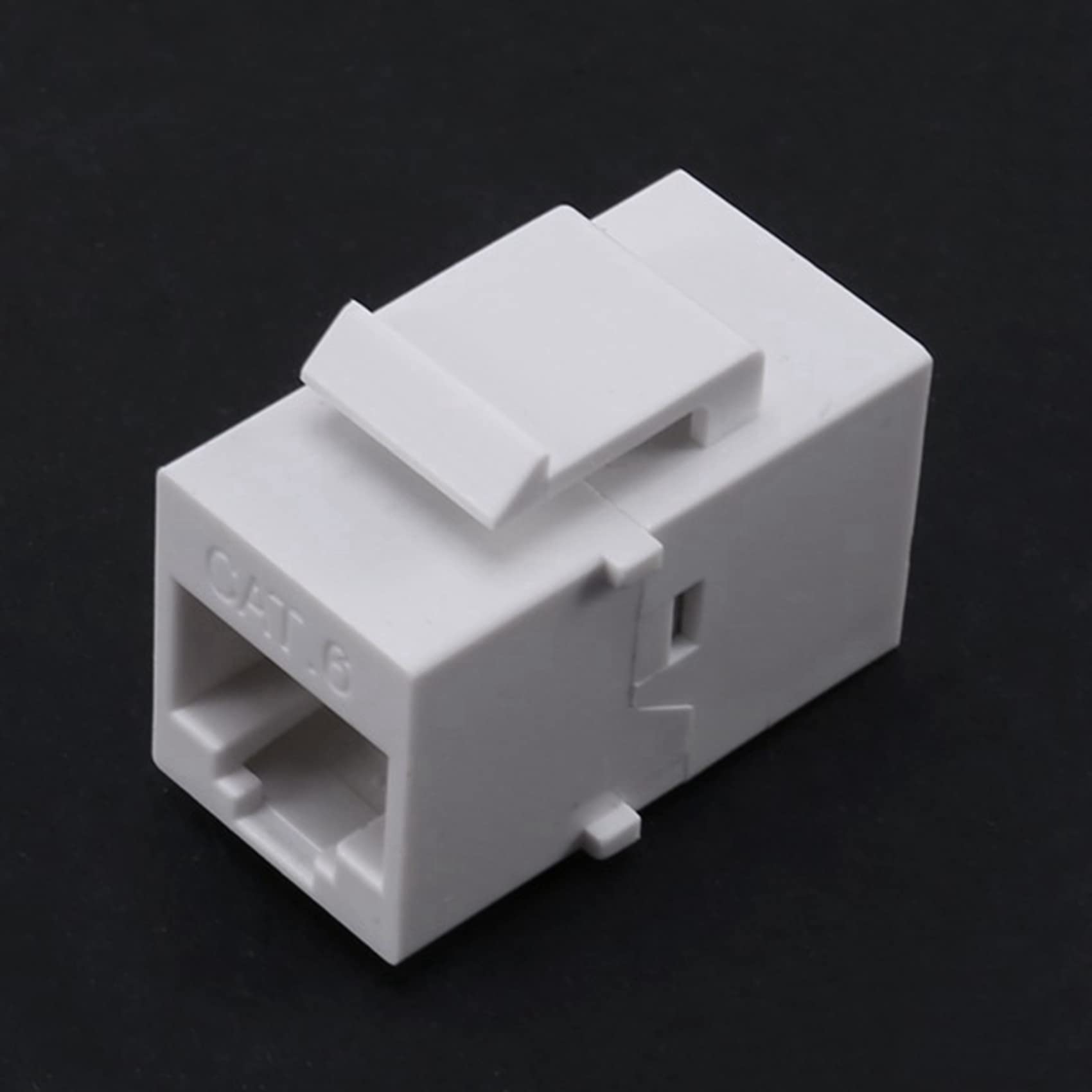 100 x RJ45 złącze gniazdo Cat6 RJ45 przedłużacz łącznik Ethernet sieć LAN złącze wtyczka Cat 6 (biała)