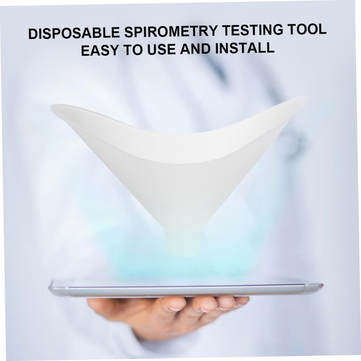 Gatuida 50pezzi Bocca Del Pneumatometro Parti Del Pneumatometro Per Strumento Di Test Polmonare Strumento in Materiale Pp